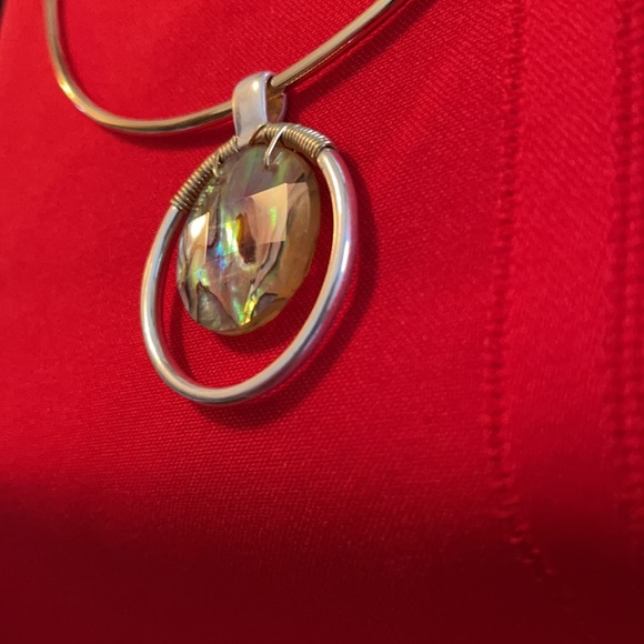 ROBERT LEE MORRIS GOLD SILVER TONE ABALONE WIRE CHOKER NECKLACE NWT - Picture 13 of 15